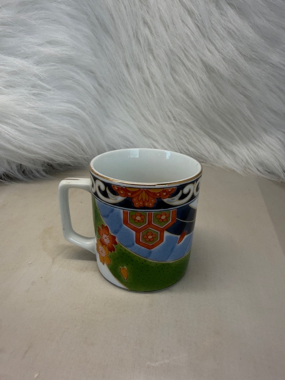 Vintage Andrea by Sadek Imari porcelain demitasse cup.